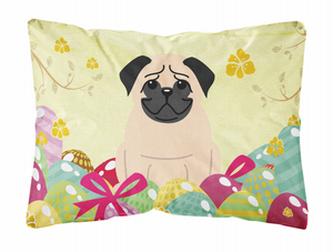 Easter Eggs Dog Art Canvas Fabric Decorative Pillow - 638508782908