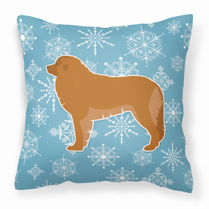 Winter Snowflake Dog Profile Art Fabric Decorative Pillow - 638508510419
