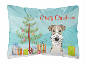 Christmas Tree and Dog Canvas Fabric Decorative Pillow - 638508145369