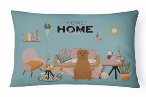 Sweet Home Dog Art Canvas Fabric Decorative Pillow - 194030366035