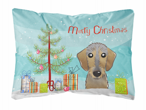 Christmas Tree and Dog Canvas Fabric Decorative Pillow - 638508145222