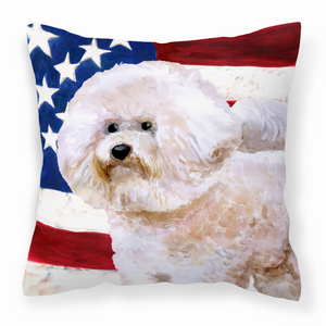 Patriotic With Dog Fabric Decorative Pillow - 652259221813