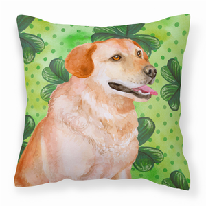 St Patrick's With Dog Fabric Decorative Pillow - 652259223640