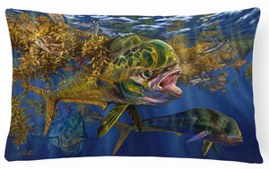 Sealife Painting Print Canvas Fabric Decorative Pillow - 194030009802