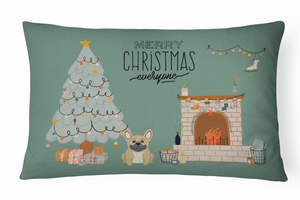 Christmas Everyone Dog Art Canvas Fabric Decorative Pillow - 194030362587