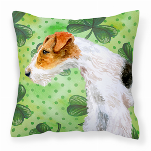St Patrick's Design with Dog Fabric Decorative Pillow - 652259219520