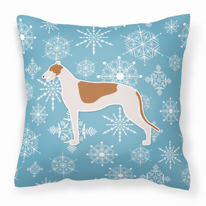 Winter Snowflake Dog Profile Art Fabric Decorative Pillow - 638508509888