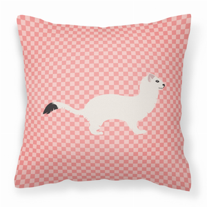 Pink Check Themed Fabric Decorative Pillow - 638508934772
