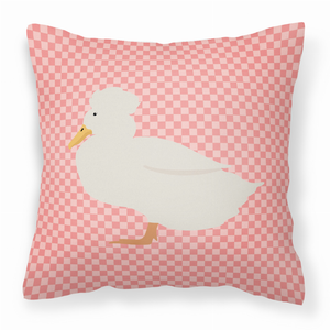 Pink Check Themed Fabric Decorative Pillow - 638508934628