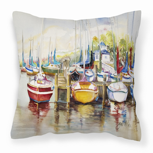 Sailboats Painting Fabric Decorative Pillow - 615872962334