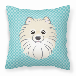 Checkerboard Print With Dog Fabric Decorative Pillow - 615872897964