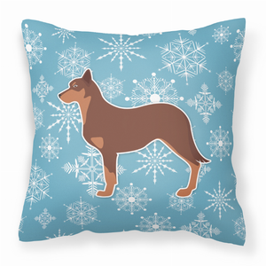Winter Snowflake Dog Profile Art Fabric Decorative Pillow - 638508510129