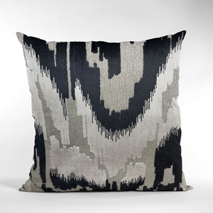Plutus Velvet Glamour Black, Gray, Cream Handmade Luxury Pillow - 710594789310