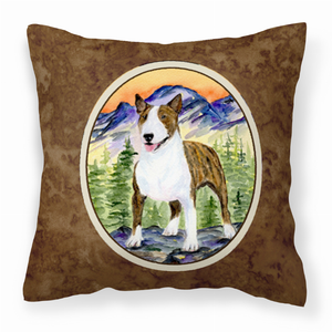 Portrait Artwork with Dog Brown Fabric Decorative Pillow - 615872502936