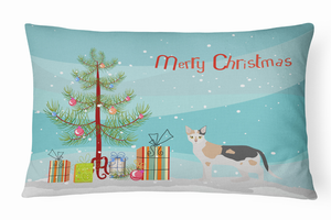 Cat Art/Merry Christmas Canvas Fabric Decorative Pillow - 194030397749