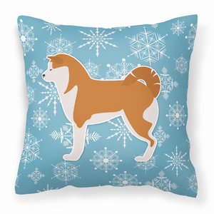 Winter Snowflake With Dog Fabric Decorative Pillow - 638508515551