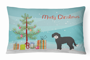 Christmas Tree Dog Art Canvas Fabric Decorative Pillow Style 2 - 194030036990