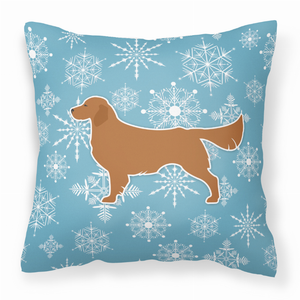 Winter Snowflake Dog Profile Art Fabric Decorative Pillow - 638508509871