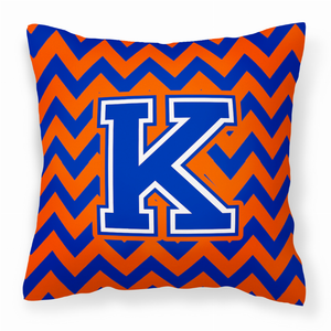 Monogram Letter Chevron Fabric Decorative Pillow - 638508317049