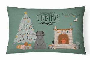 Christmas Everyone Dog Art Canvas Fabric Decorative Pillow - 194030363294