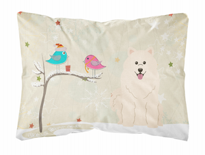 Christmas Presents between Friends Dog Art Canvas Fabric Decorative Pillow - 638508469021
