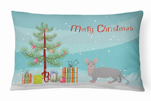 Cat Art/Merry Christmas Canvas Fabric Decorative Pillow - 194030396902