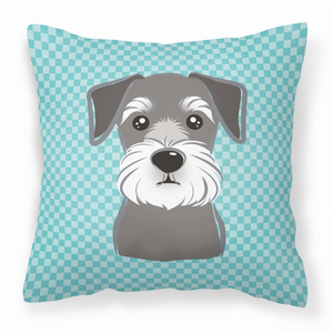 Checkered Cute Dog Face Fabric Decorative Pillow - 615872870929