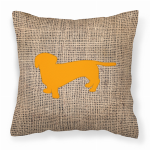 Dog Breed Burlap Fabric Decorative Pillow - 615872544752