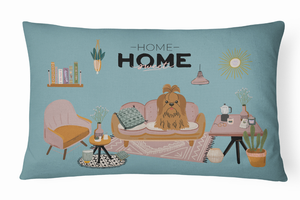 Sweet Home Dog Art Canvas Fabric Decorative Pillow - 194030366165