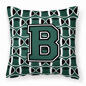 Monogram Letter Football Fabric Decorative Pillow - 638508323613