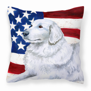 Patriotic With Dog Fabric Decorative Pillow - 652259221516