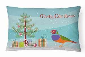 Bird Art Merry Christmas Canvas Fabric Decorative Pillow - 194030396100