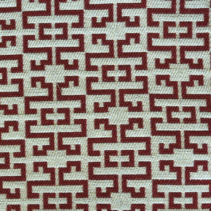 Plutus Brands Viva Red Link Red & Beige Luxury Designer Decorative Pillow