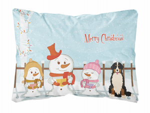 Merry Christmas Carolers Dog Art Canvas Fabric Decorative Pillow - 638508467676