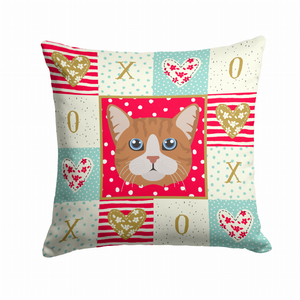 Cat Face Love Fabric Decorative Pillow - 194030119860