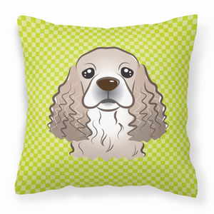 Dog Face Checkerboard Design Fabric Decorative Pillow - 615872897438