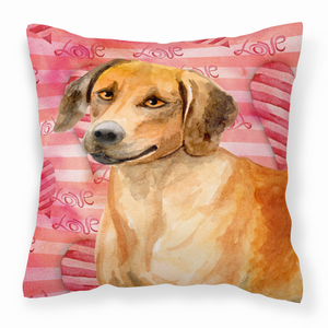 Dog With Love Stripes Fabric Decorative Pillow - 652259222391