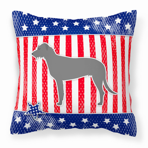 USA Patriotic With Dog Fabric Decorative Pillow - 638508513861