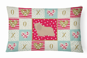 Carolines Treasures Dog Love Artwork Canvas Decorative Pillow, Canvas, 12x16 Inches, Cute Fun