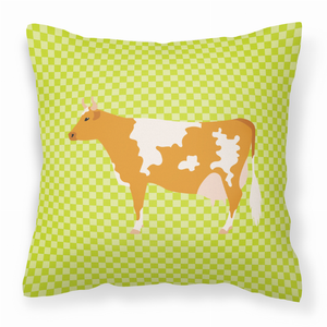 Green Check Themed Fabric Decorative Pillow - 638508932525