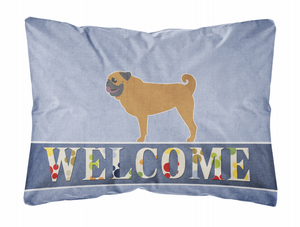 Welcome Dog Art Canvas Fabric Decorative Pillow - 638508702432