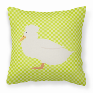 Green Check Themed Fabric Decorative Pillow - 638508932884