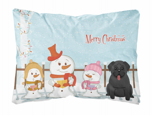 Merry Christmas Carolers Dog Art Canvas Fabric Decorative Pillow - 638508467379