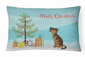 Christmas Tree Dog Art Canvas Fabric Decorative Pillow Style 2 - 194030035511
