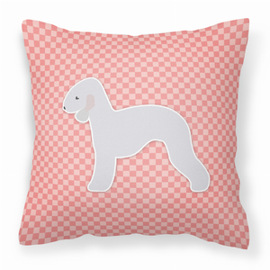 Dog Profile Checkerboard Design Fabric Decorative Pillow - 638508510778