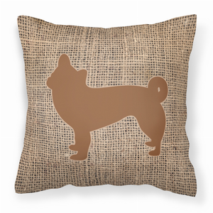 Carolines Treasures, Inc Dog Breed Burlap Fabric Decorative Pillow, Burlap Fabric, 18 x 18 Inches Luxury Sofa Pillow