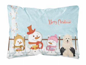 Merry Christmas Carolers Dog Art Canvas Fabric Decorative Pillow - 638508468277