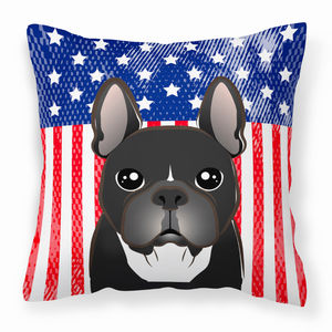 American Flag and Dog Fabric Decorative Pillow - 638508245236