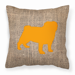 Dog Breed Burlap Fabric Decorative Pillow - 615872544837