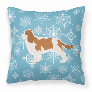 Winter Snowflake With Dog Fabric Decorative Pillow - 638508515322